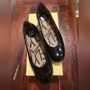 Fly London Black Patent Leather Pump
